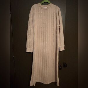 NWT Primark Midi Length Long Sleeve Knit Dress - Tan
